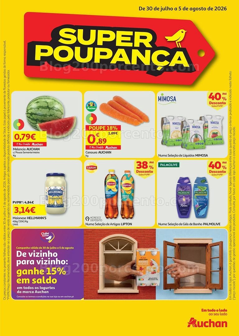 Antevisão Folheto AUCHAN Super Poupança Promoções de 30 julho a 5 agosto